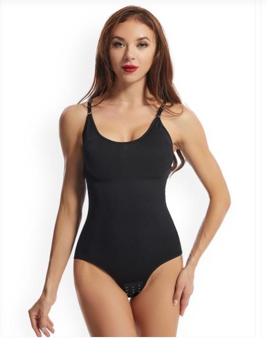 Women'S Adjustable Strap Shapewear Bodysuits with Snap Closure, Seamless Thong Design,