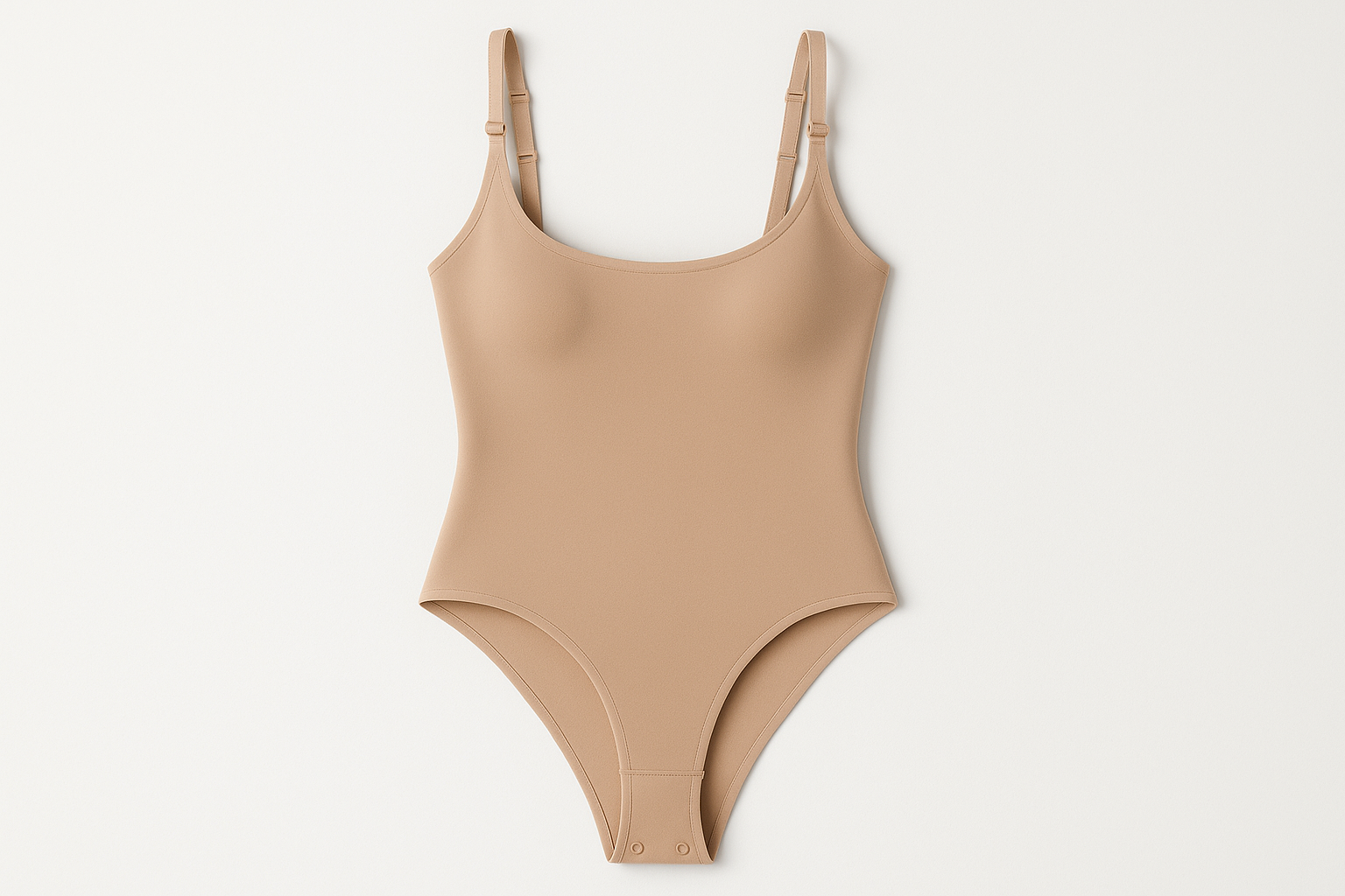 Women'S Adjustable Strap Shapewear Bodysuits with Snap Closure, Seamless Thong Design,