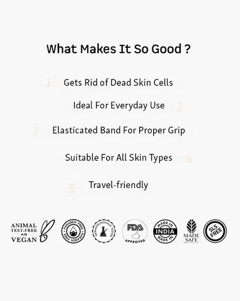 Exfoliating Bath Glove for Dead Skin, Tan Removal, Strawberry Skin, Body Acne & Ingrown Hair | 100% Ramie Plant Fibre, Body Exfoliator for Dry Patches | 1 Glove