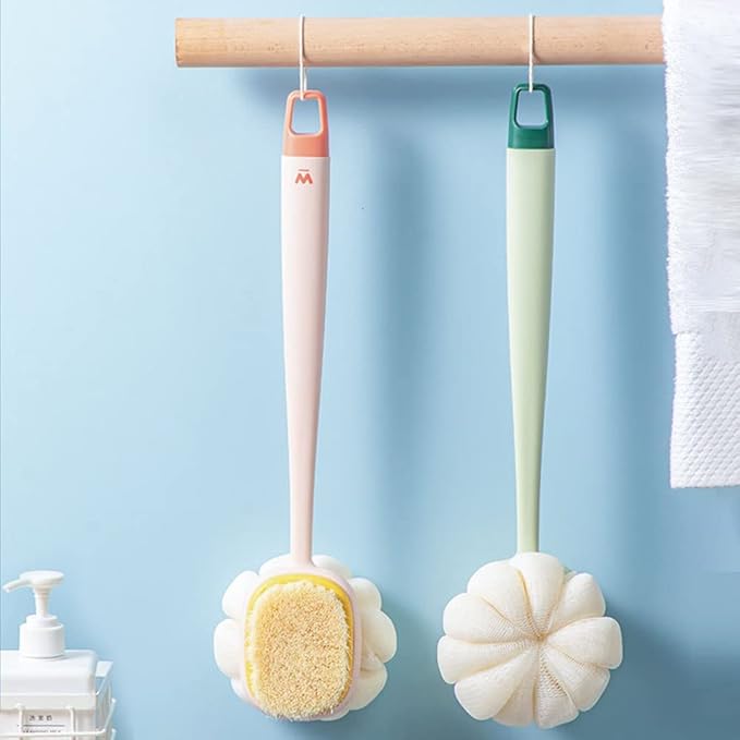 Bath Brush for Men & Women | Soft Bristle Body Scrubber for Home Spa & Daily Skin Care | Travel-Friendly Shower Brush for Glowing Skin | Exfoliating Body Cleaning Tool for Back, Arms, Legs & Feet