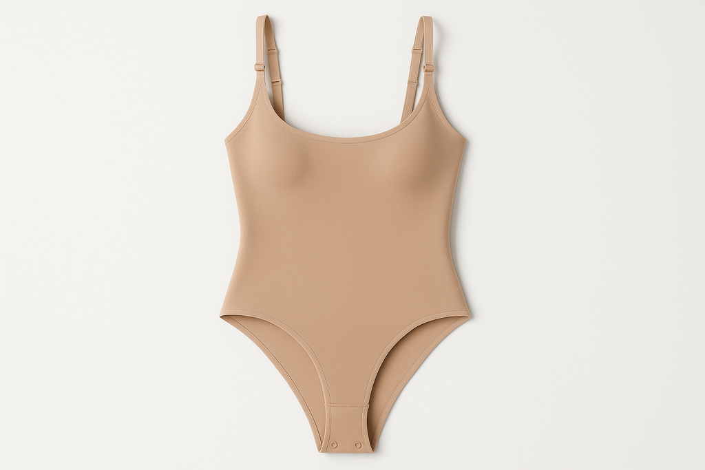 Women'S Adjustable Strap Shapewear Bodysuits with Snap Closure, Seamless Thong Design,